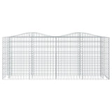 Gabbione ad Arco con Letto Rialzato 200x50x100 cm Ferro Zincato