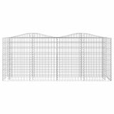 Gabbione ad Arco con Letto Rialzato 200x50x100 cm Ferro Zincato
