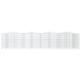 Gabbione ad Arco con Letto Rialzato 400x100x100cm Ferro Zincato