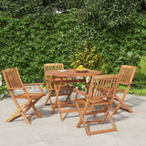 Set da Pranzo per Giardino 5 pz in Legno Massello di Acacia