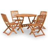 Set da Pranzo per Giardino 5 pz in Legno Massello di Acacia