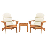Set Salotto da Giardino Adirondack 3pz Legno Massello di Acacia