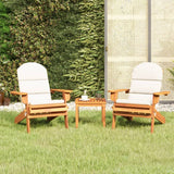 Set Salotto da Giardino Adirondack 3pz Legno Massello di Acacia