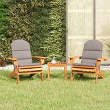 Set Salotto da Giardino Adirondack 3pz Legno Massello di Acacia