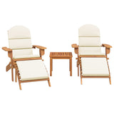 Set Salotto da Giardino Adirondack 3pz Legno Massello di Acacia