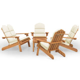 Set Salotto da Giardino Adirondack 5pz Legno Massello di Acacia
