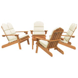 Set Salotto da Giardino Adirondack 5pz Legno Massello di Acacia