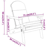 Set Salotto da Giardino Adirondack 5pz Legno Massello di Acacia