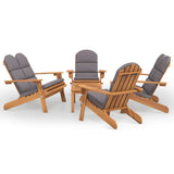 Set Salotto da Giardino Adirondack 5pz Legno Massello di Acacia