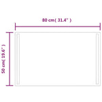 Specchio da Bagno con Luci LED 50x80 cm