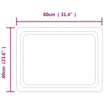 Specchio da Bagno con Luci LED 60x80 cm