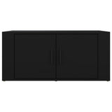 Tavolino da Salotto Nero 80x50x36 cm in Legno truciolato