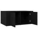 Tavolino da Salotto Nero 80x50x36 cm in Legno truciolato