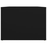 Tavolino da Salotto Nero 80x50x36 cm in Legno truciolato
