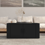 Tavolino da Salotto Nero 80x50x36 cm in Legno truciolato