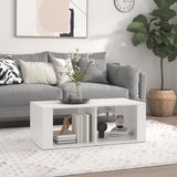 Tavolino da Salotto Bianco 100x50x36 cm in Legno truciolato