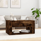 Tavolino da Salotto Rovere Fumo 80x50x40 cm Legno truciolato