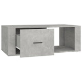 Tavolino Salotto Grigio Cemento 100x50,5x35cm Legno truciolato