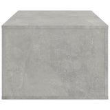 Tavolino Salotto Grigio Cemento 100x50,5x35cm Legno truciolato
