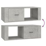Tavolino Salotto Grigio Cemento 100x50,5x35cm Legno truciolato