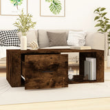 Tavolino da Salotto Rovere Fumo 100x50,5x35cm Legno truciolato