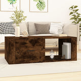 Tavolino da Salotto Rovere Fumo 100x50,5x35cm Legno truciolato