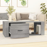 Tavolino Salotto Grigio Sonoma 100x50,5x35 cm Legno truciolato