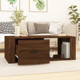 Tavolino Salotto Rovere Marrone 100x50,5x35cm Legno truciolato