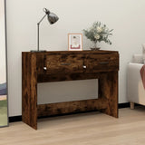 Tavolo Consolle Rovere Fumo 100x39x75 cm Legno truciolato