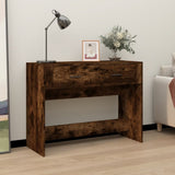 Tavolo Consolle Rovere Fumo 100x39x75 cm Legno truciolato