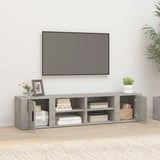 Mobili TV 2 pz Grigio Cemento 80x31,5x36 cm Legno truciolato