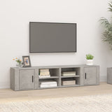 Mobili TV 2 pz Grigio Cemento 80x31,5x36 cm Legno truciolato