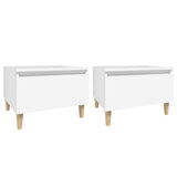 Tavolini Bianchi 2pz 50x46x35 cm in Legno truciolato