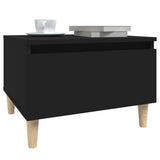 Tavolini 2pz Neri 50x46x35 cm in Legno truciolato