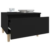 Tavolini 2pz Neri 50x46x35 cm in Legno truciolato