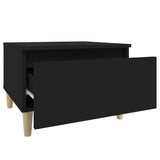 Tavolini 2pz Neri 50x46x35 cm in Legno truciolato