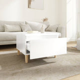 Tavolino Bianco Lucido 50x46x35 cm in Legno truciolato