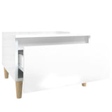 Tavolino Bianco Lucido 50x46x35 cm in Legno truciolato