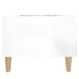 Tavolino Bianco Lucido 50x46x35 cm in Legno truciolato
