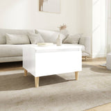 Tavolino Bianco Lucido 50x46x35 cm in Legno truciolato