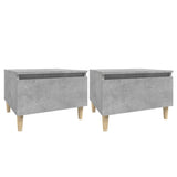 Tavolini 2pz Grigio Cemento 50x46x35 cm in Legno truciolato
