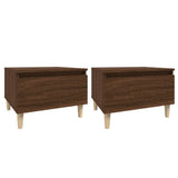 Tavolini 2pz Rovere Marrone 50x46x35cm in Legno truciolato