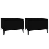 Tavolini 2pz Neri 50x46x35 cm in Legno truciolato