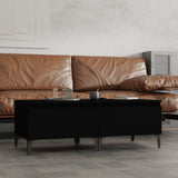 Tavolini 2pz Neri 50x46x35 cm in Legno truciolato