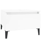 Tavolino Bianco Lucido 50x46x35 cm in Legno truciolato