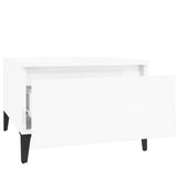 Tavolino Bianco Lucido 50x46x35 cm in Legno truciolato