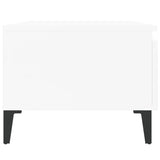 Tavolino Bianco Lucido 50x46x35 cm in Legno truciolato