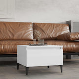 Tavolino Bianco Lucido 50x46x35 cm in Legno truciolato