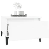 Tavolini 2pz Bianco Lucido 50x46x35 cm in Legno truciolato