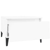 Tavolini 2pz Bianco Lucido 50x46x35 cm in Legno truciolato